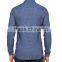 Blue Solid Super skinny Long Sleeve Buttonless Men Shirt