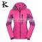 Outdoor supper warm 100% polyester waterproof windbreaker jacket for ladies