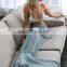 Stuffed soft mermaid tail blanket