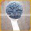 Unique latest design unisex bi-color wool knit hat removable raccoon fur pom poms