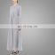 Muslim Women Long Dress Front Pleated Grey Dress Islamic Clothes