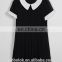 Summer casual dress for lady designed new style dress peter pan collar dress