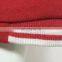 2016 LADY'S Popular Red V-neck Polo T-shirt With White Stripped Collar
