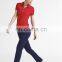 High quality red color golf polo shirts plain for women