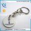 Enamel trolley keychain coin for supermarket trolley coin