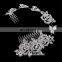 Factory Direct Sale Gold Crystal Rose Flowers Leaves Hair Combs for Women