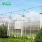 Multi span agricultural polycarbonate greenhouse design with hot galvanized steel frame