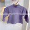 Fall/winter solid color long-sleeved pullover, temperament trend baby and children's clothing, thick round neck warm baby top