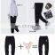 Wholesale Custom logo mens cotton terry sweat suits sets jogger pants trousers for running