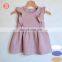 NEW LINEN COTTON BABY DRESSES kids long white flutter sleeve lace skirt dress girl fashionable solid linen kids flutter DRESS