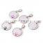 New arrived alloy round diamond footprint pattern diamond pet dog id tag accessories