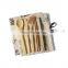 Tableware Set Bamboo Cutlery Set Wood Straw With Travel Cloth Bag Wooden Spoon Fork Knife Dinnerware Wholesale Bamboo