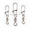 500PCS Stainless Steel Fishing Connector Pin Bearing Rolling Swivel Snap  fishing split ring other fishing products