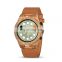Hot Sale Men Watch with Leather Strap Light Wood Quartz Watches with Japanese Movement Customize Gift Wholesale