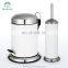 Wholesale household bathroom sets toilet brush 2pcs trash bin with toilet brush