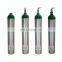 China 3.9L small steel/ aluminum medical oxygen cylinder with CGA870 type valve breathing oxygen cylinder with gauge Hot Sale