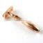 Women Best Choice  Shaver Rose Gold Brass Metal Handle Single Blade Safety Shaving Razor
