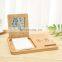 Three in one bedside table wireless charging station planner pad ipad holder temperature and humidity weather clock bamboo set