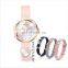 Wholesale Blue Soft Silicon Strap MOP Dial Girl Watches Luxury Charms Women Watch Custom Logo