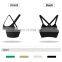 Ribbed Recycled Sports Workout Bras Wholesale Solid Cross Back Yoga Crop Tops For Women