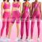 Dopamin Workout Wear Short Long Sleeve Crop Top Sport Bra leggings 23 piece sets Gym Fitness Yoga Set For Women Sportswear Sets
