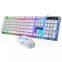 New Design G21B Wired Keyboard Mouse Set Computer Mechanical Led Waterproof Keyboard Mouse Combo