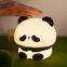 Lámpara de noche de silicona para el dormitorio de ni?os, lámpara de mesilla de noche con carga USB, lámpara de panda con sensor táctil y control por toque, regalo para bebés y ni?os