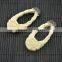 LFD-0021B Newest White Shell Flowers Pave Rhinestone Crystal Connectors Beads For Making Necklace