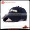 Custom embroidery baseballcap washed cotton 6 panel baseball hat gold metal grommet strap baseball hat