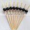artificial bamboo beaded picks for party foods