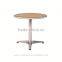Aluminum frame wooden center square coffe table