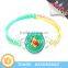 2015 Fashion Promotional Gift Metal Print Charm Bracelet With Your Own Logo
