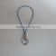 Blue color mobile phone strap with small key ring from China factory