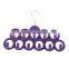 Wholesale Velvet Scarf Necktie Closet Hanger Holder Shelf 11 Rings With Hooks 3-Pack