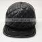 high quality leather foam snapback hats/ leather plain snapback cap