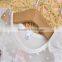 New arrival flower bowknot decorated multi-layer lace dress wholesale beautiful girls puffy dresses for kids