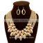 Well Made Chunky Layered Necklace Set African Wedding acrylic Beads Set metal chain Jewelry Set GJ-110