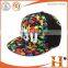 2016 high quality fashion full printing anime snapback 3d puff logo snapback hat