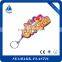 2016 cheap custom molded flexible rubber keyring plastic keychains