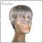 Brazilian human hair short hair wig most attractive design for yong girls