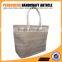 Orange color paper straw and jute material shooping tote bag cotton handle women handbag