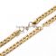 6/8mm width Gold Plated Cuban Link Curb Chain Necklace,Satinless Steel Material Necklace Chain Design SN111