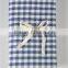 100% washed yarn dyed blue grid cotton sheet fabric