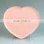 china manufacturer plate, heart shaped porcelain plate, ceramic red plate for Valentine