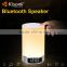 Portable Wireless Bluetooth Speaker Touch LED Light Night Camping Bedroom Lamp With clock LED