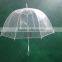 auto open transparent dome 23 inch pvc umbrella