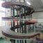 Plastic slat chain spiral conveyor for box conveying