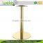 High gloss dining round chrome table base with round bottom plate