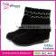 Free Shipping Women Short Boots Winter Warm Low Heels Boots 2 Colors Ankle Tassel Boots