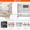 Wire welded demountable industrial large metal wire mesh pallet storage cages